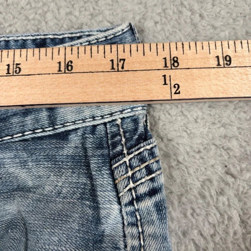 Big Star Pioneer Boot Jeans Mens 33L Distressed‎ Blue Wash Denim